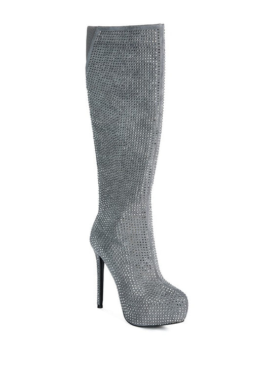 Nebula Diamante Stiletto Calf Boots