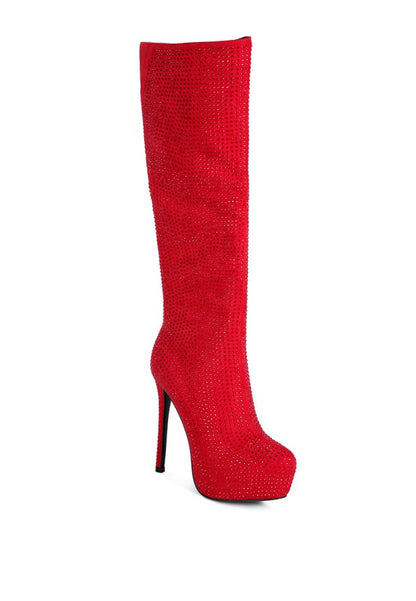 Nebula Diamante Stiletto Calf Boots