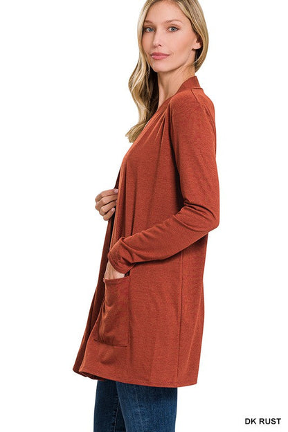 Slouchy Pocket Open Cardigan by BlakWardrob