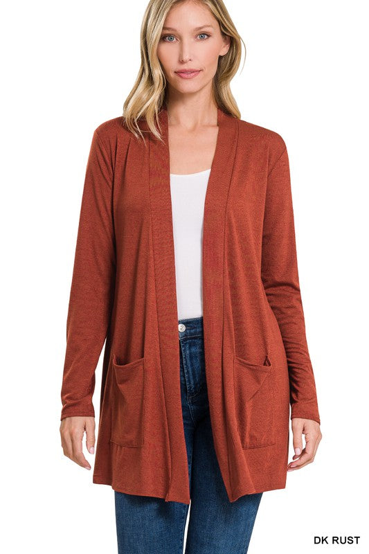 Slouchy Pocket Open Cardigan by BlakWardrob