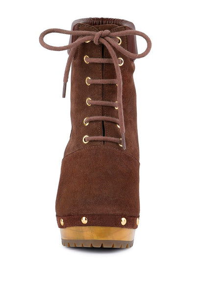 MAAYA Handcrafted Collared Suede Boot