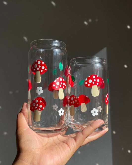 Mushroom Glass Cup 16oz