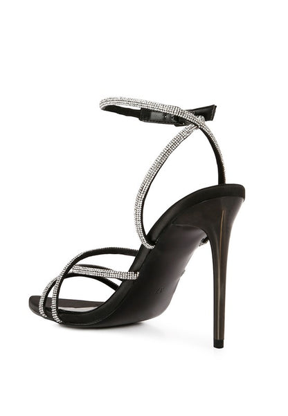 Dare Diamante Strap High Heeled Stiletto Sandals