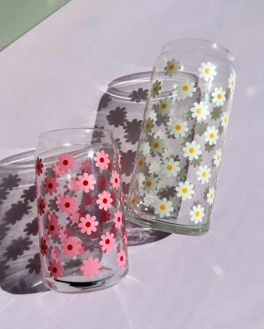 Mini Daisy Glass Cup 20oz