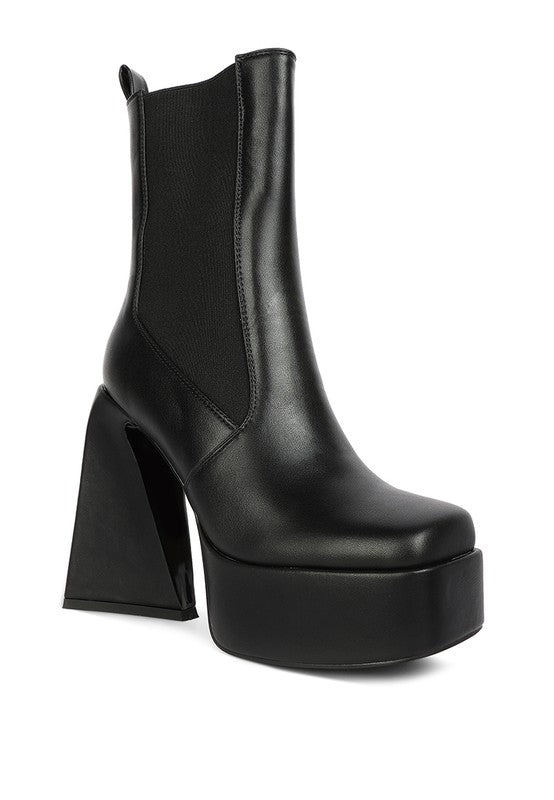 Frosty High Platform Block Heeled Chelsea Boot