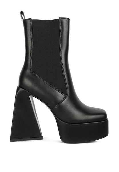 Frosty High Platform Block Heeled Chelsea Boot