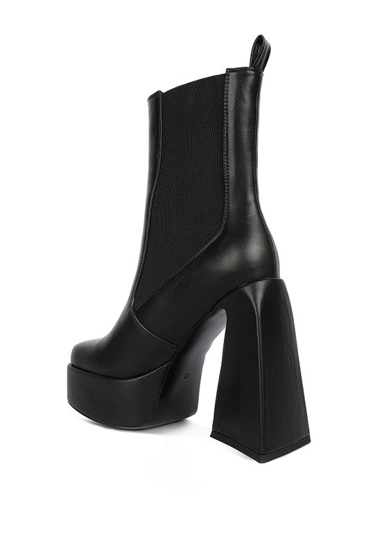 Frosty High Platform Block Heeled Chelsea Boot