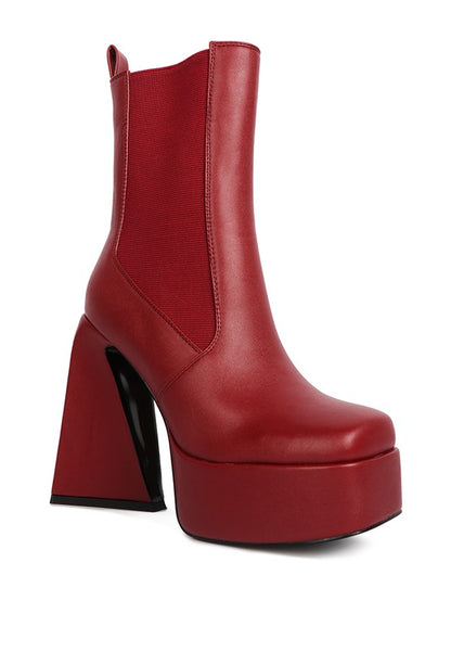 Frosty High Platform Block Heeled Chelsea Boot