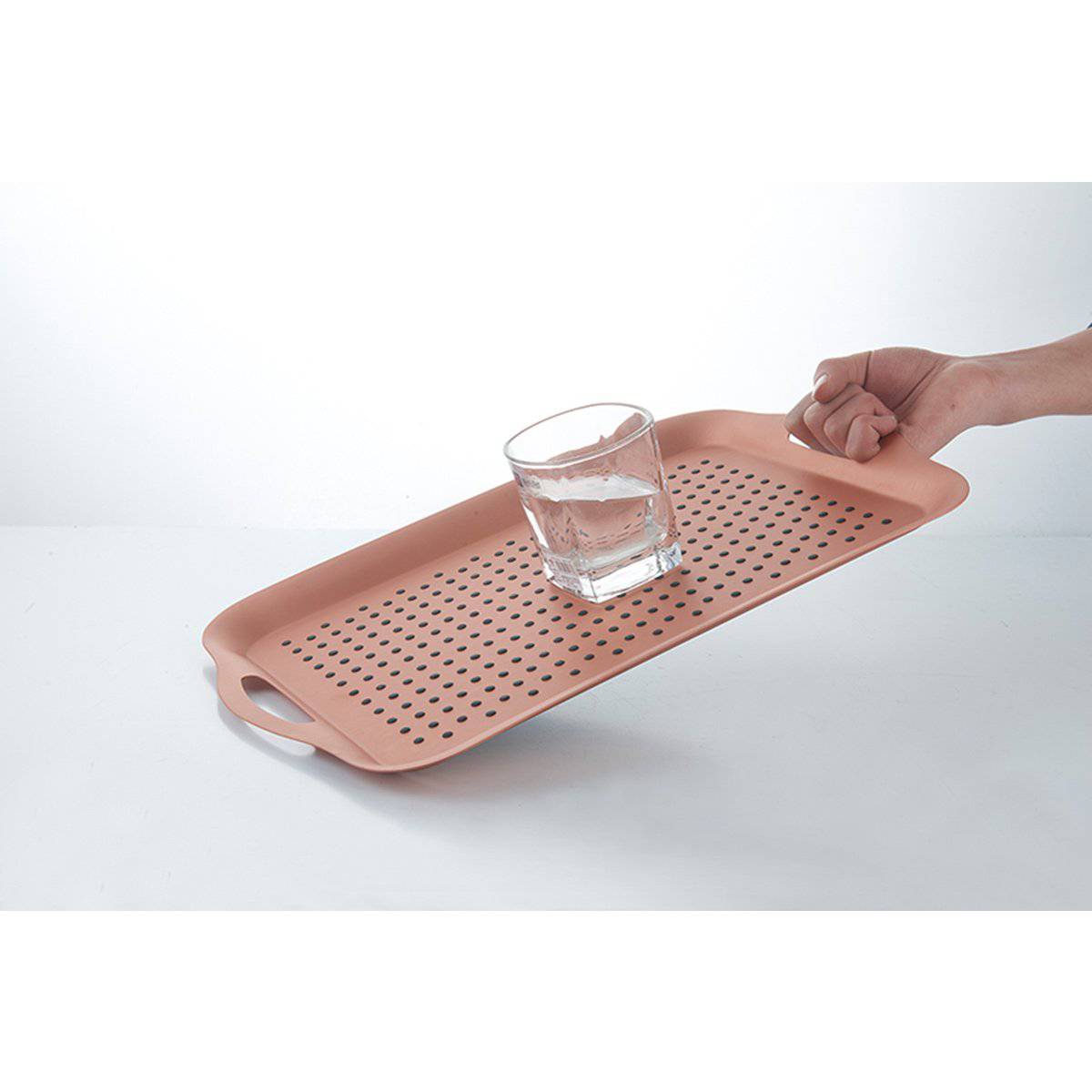 Non-slip tech tray & coasters set COPPER by Peterson Housewares & Artwares