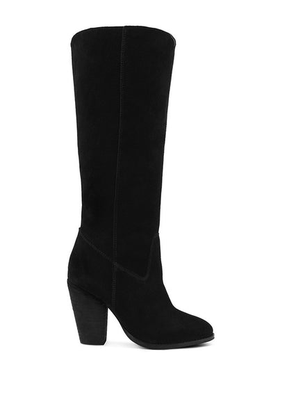 GREAT-STORM Suede Leather Calf Boots