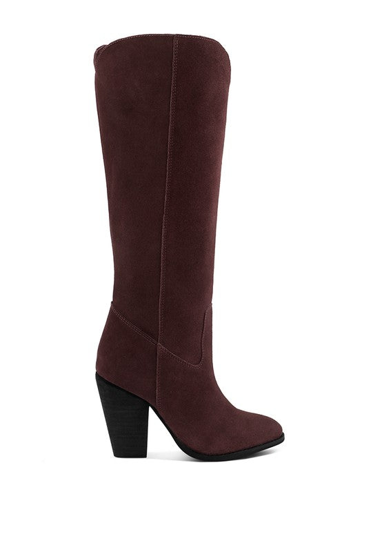 GREAT-STORM Suede Leather Calf Boots