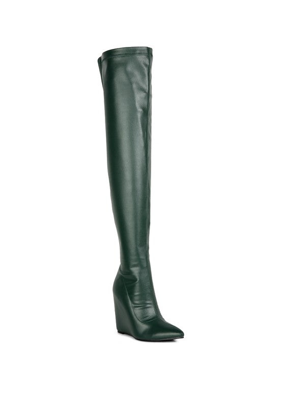 Leggy Lass Long Knee Platform Chunky Boots