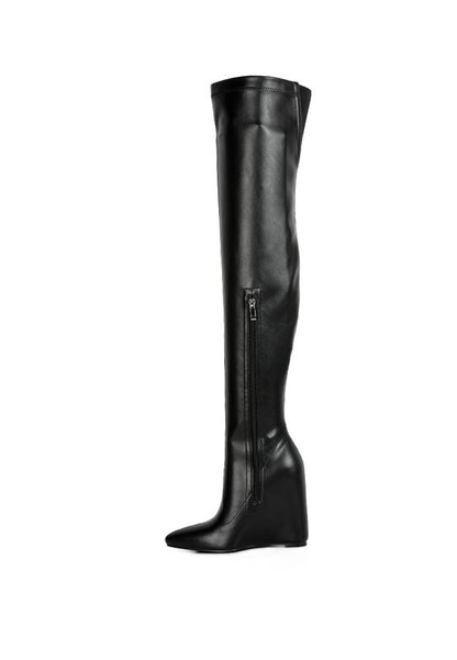 Leggy Lass Long Knee Platform Chunky Boots