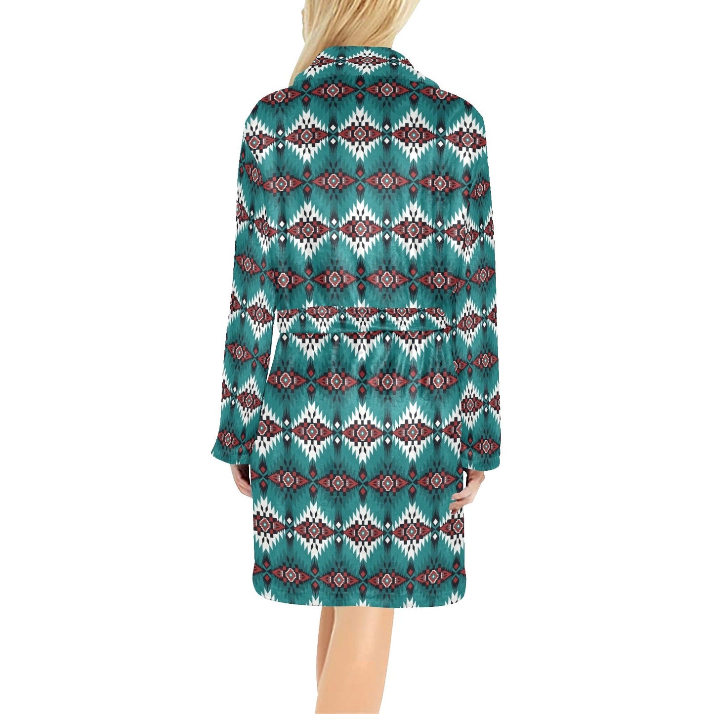 Teal Aztec Women's Western Bath Robe by Baha Ranch Western Wear