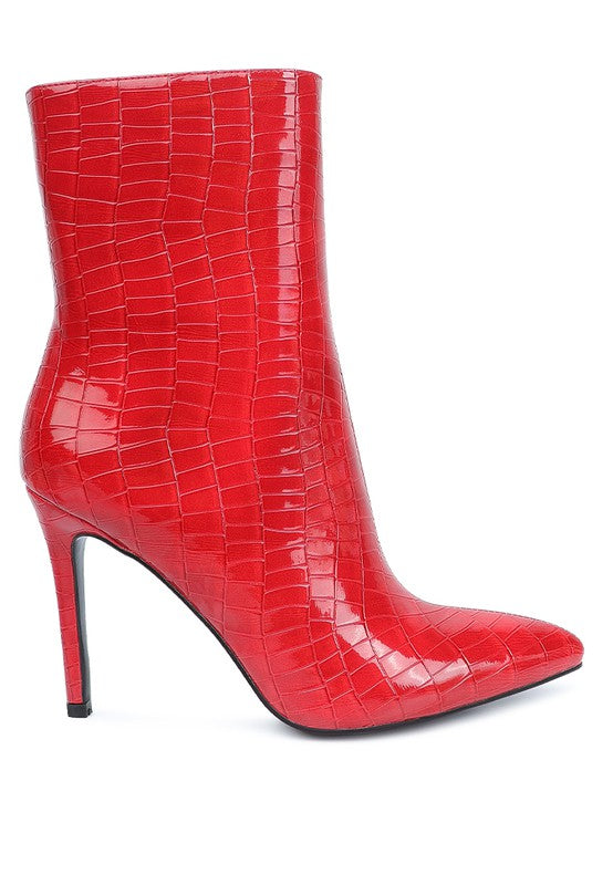 Momoa Patent Pu High Heeled Ankle Boot by BlakWardrob