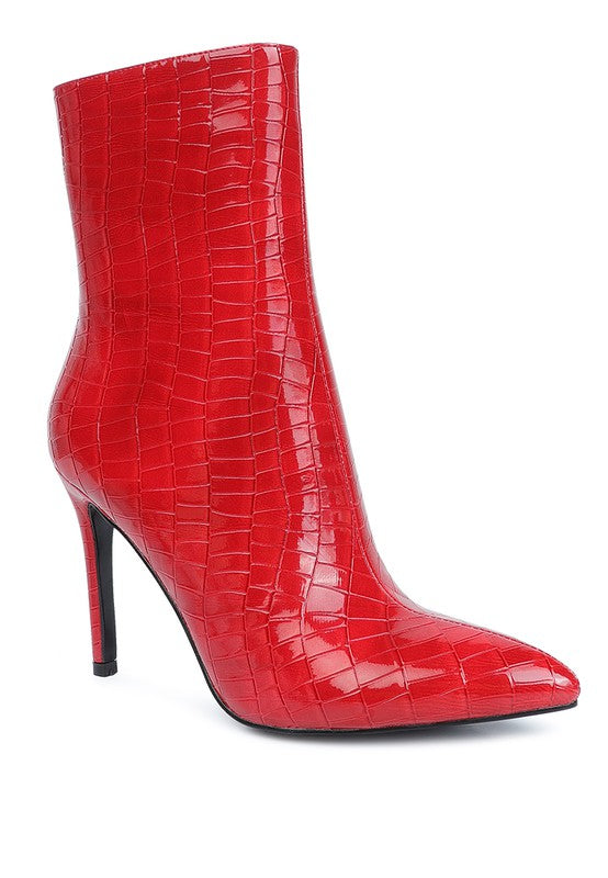 Momoa Patent Pu High Heeled Ankle Boot by BlakWardrob