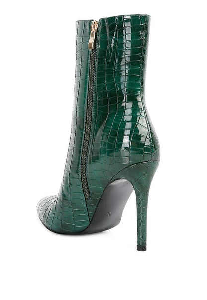 Momoa Patent Pu High Heeled Ankle Boot by BlakWardrob