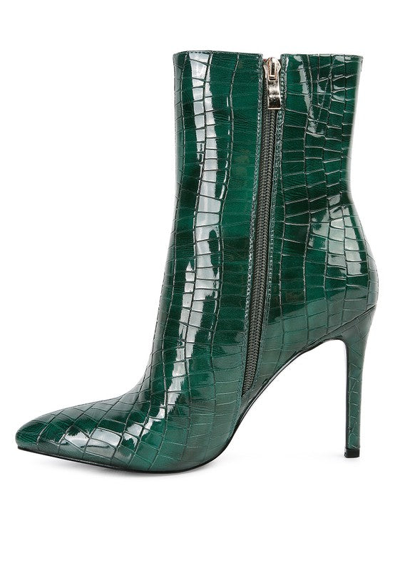 Momoa Patent Pu High Heeled Ankle Boot by BlakWardrob