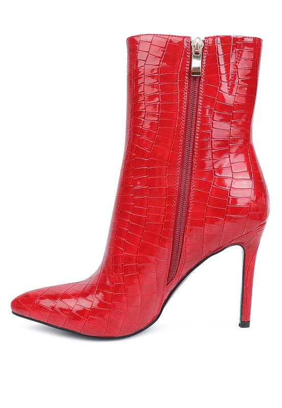 Momoa Patent Pu High Heeled Ankle Boot by BlakWardrob