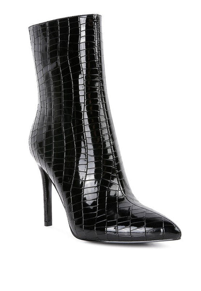 Momoa Patent Pu High Heeled Ankle Boot by BlakWardrob