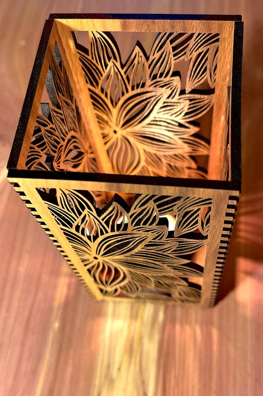 Flower Pattern Candle Lantern