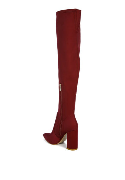 High Block Heeled Long Boot