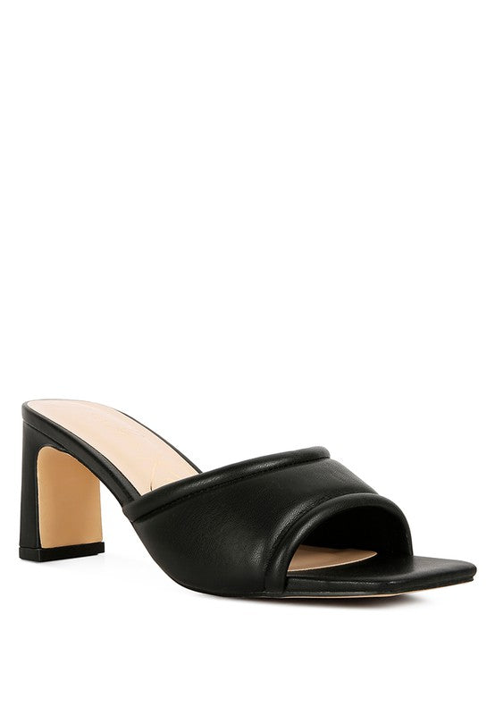 Celine Quilted Block Heeled Sandals