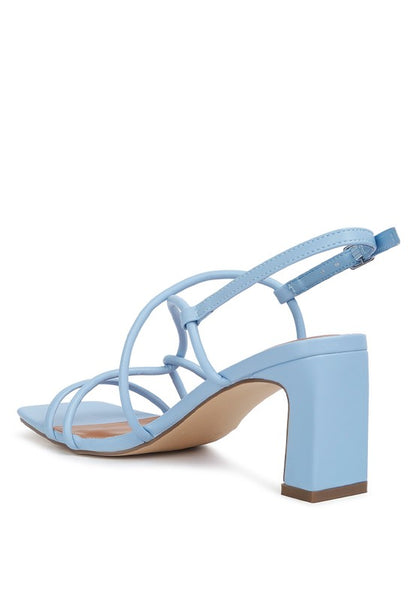 Andrea Knotted Straps Block Heeled Sandals