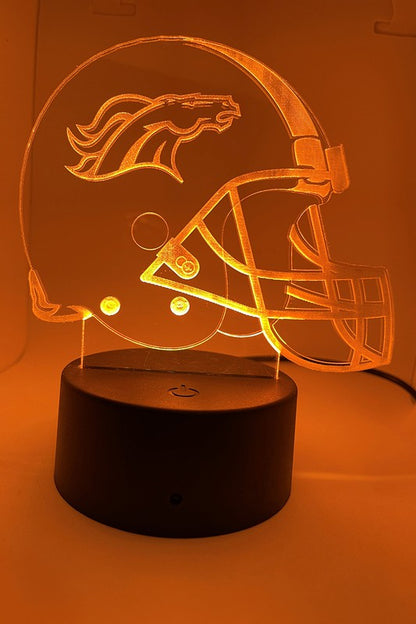 Denver Broncos Helmet Light-Up Sign