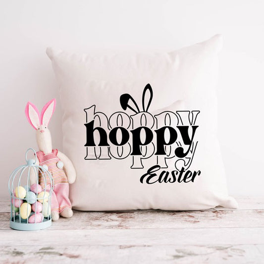 Hoppy Easter Stacked With Ears Pillow Cover