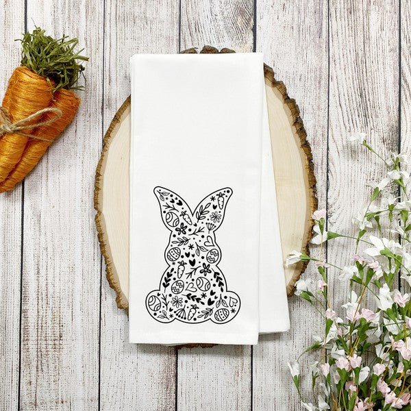 Easter Elements Bunny Tea Towel