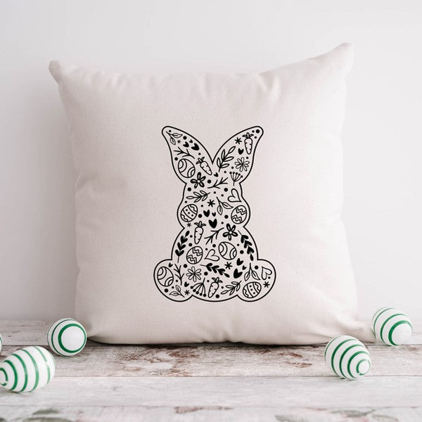 Easter Elements Bunny Pillow Cover