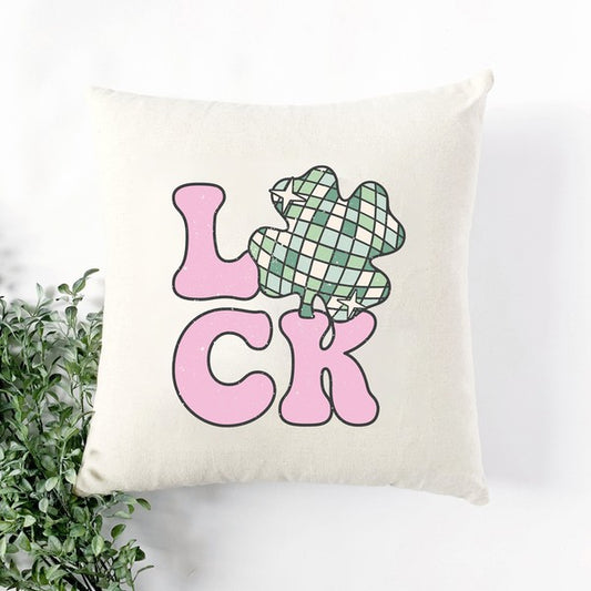 Luck With Shamrock Pillow Cover