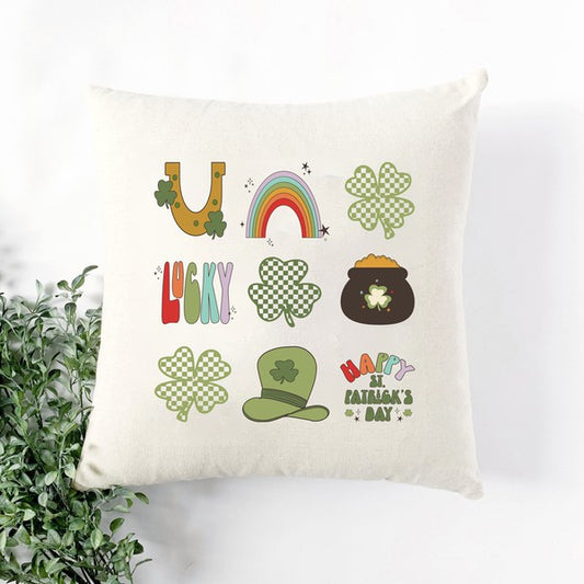 St. Patty Icons Chart Pillow Cover