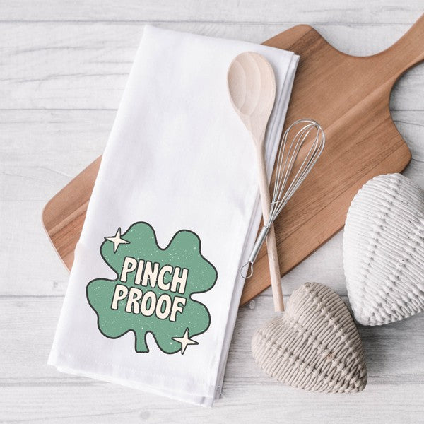 Pinch Proof Shamrock Tea Towel