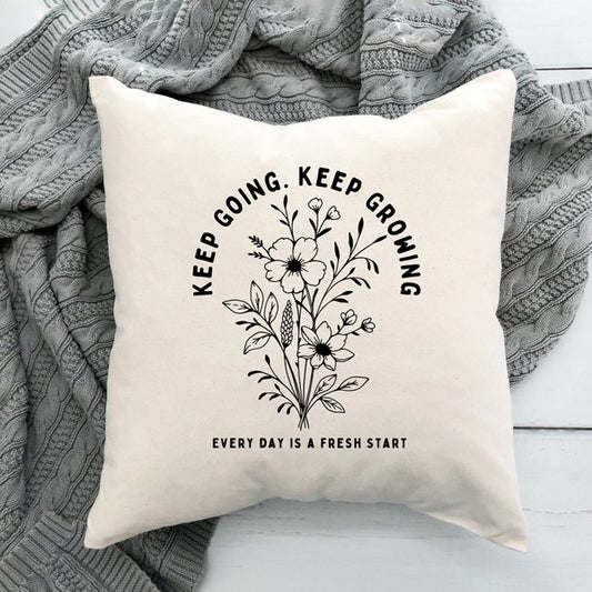 Keep Going Keep Growing Pillow Cover