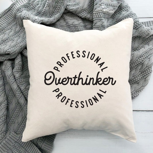Professional Overthinker Circle Pillow Cover