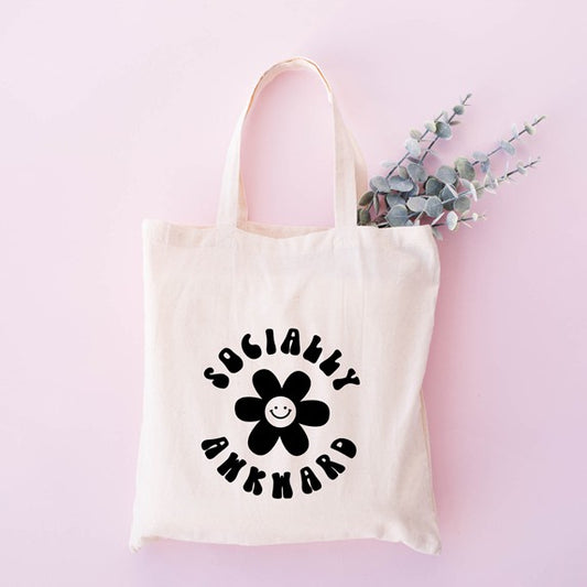 Socially Awkward Smiley Face  Tote