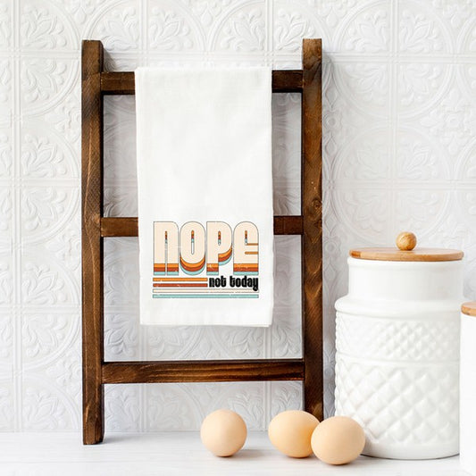 Retro Nope Not Today Tea Towel