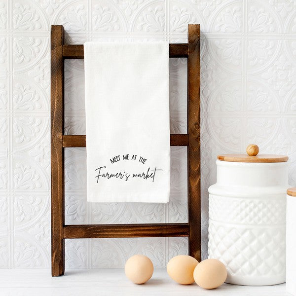 Meet Me At The Farmers Market Tea Towel