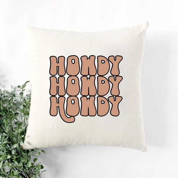 Howdy Bubble Stacked Pillow Cover