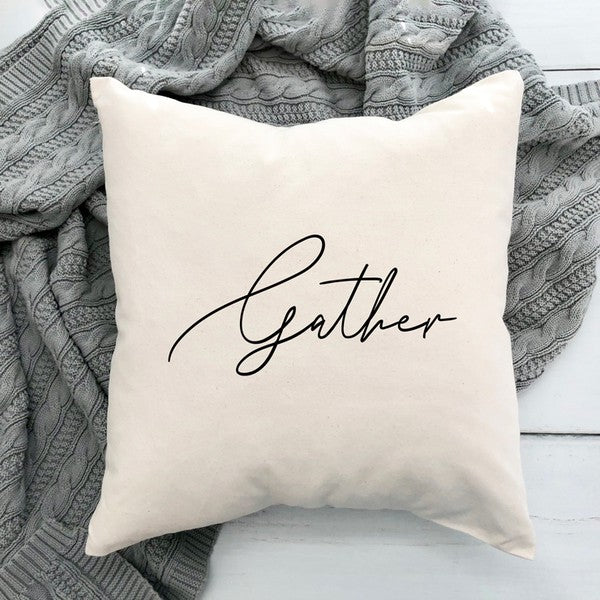Gather Cursive Pillow Cover