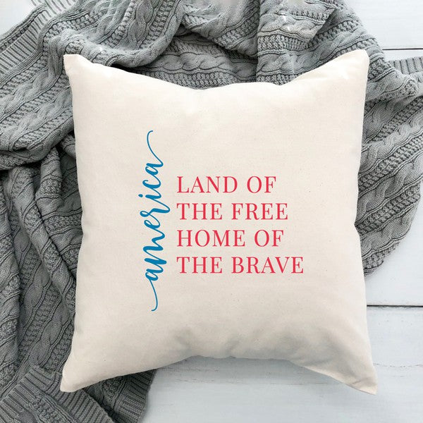 America Land of the Free Pillow Cover