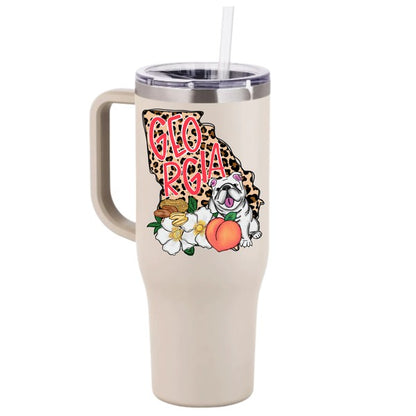 georgia tumbler with handle, stanley dupe
