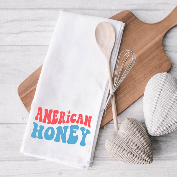 American Honey Wavy Tea Towel