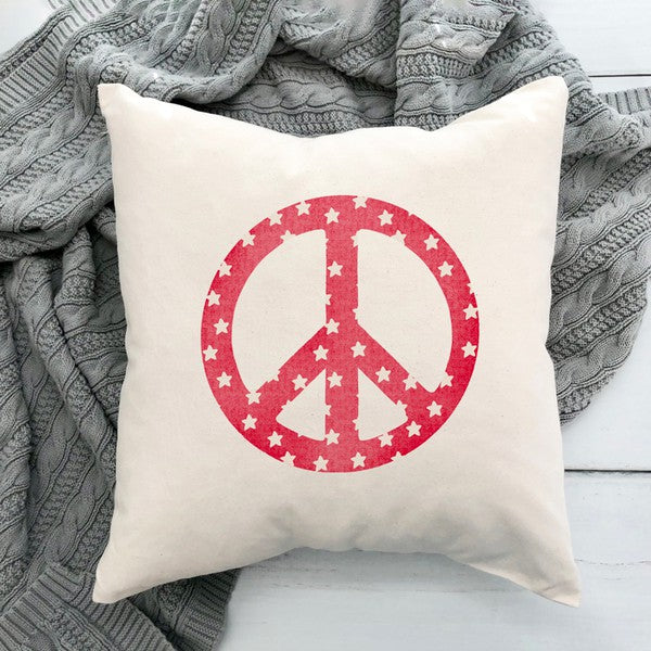 Patriotic Peace Sign Pillow Cover