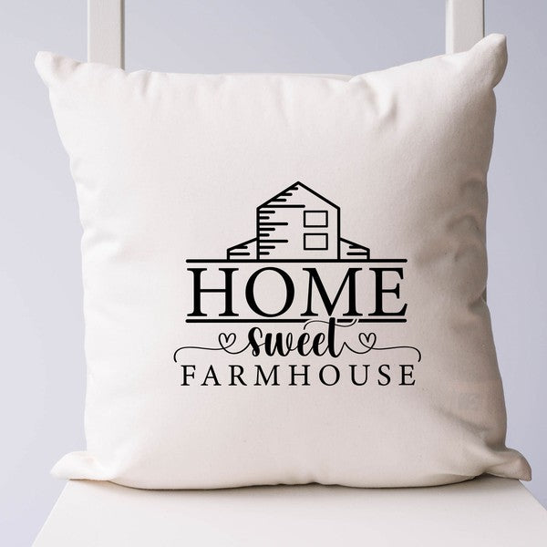 Home Sweet Farmhouse Hearts Pillow Cover