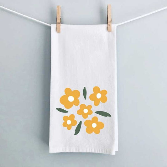 Yellow Daisies Tea Towel