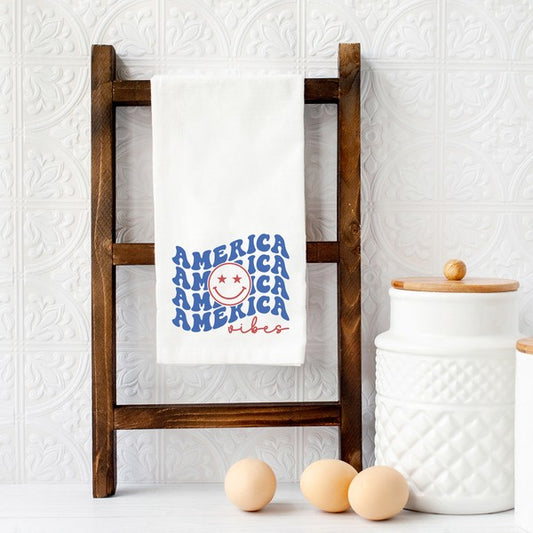 America Vibes Stacked Tea Towel