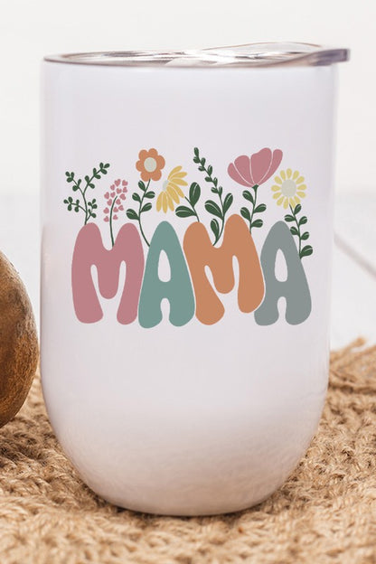 Mother's Day Color Mama Floral Wine Tumbler